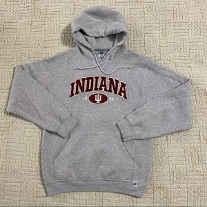Russell Athletic VINTAGE Indiana University Hoosiers Grey Hoodie Adult Medium